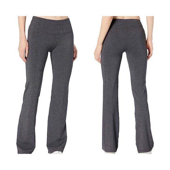 Prana Contour Chakras Flare Leggings/Yoga Pants L Charcoal Heather Gray - Picture 1 of 16